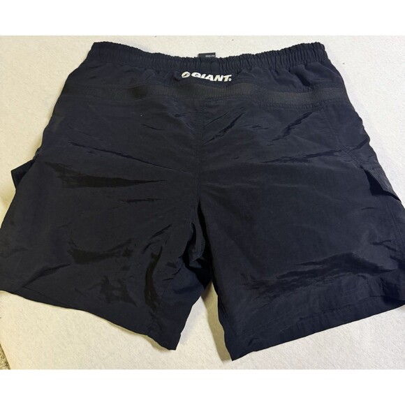VTG Giant Cycling Shorts Adult Extra Large Black Trunk Style Padded Nylon Shell - Picture 4 of 11